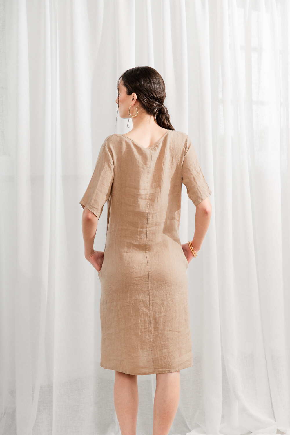 Vestido Cinzia Taupe / Mink / Vison