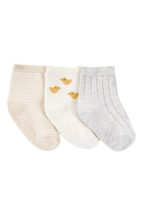 Pack tres pares de medias de algodón, neutras Pack tres pares de medias de algodón, neutras
