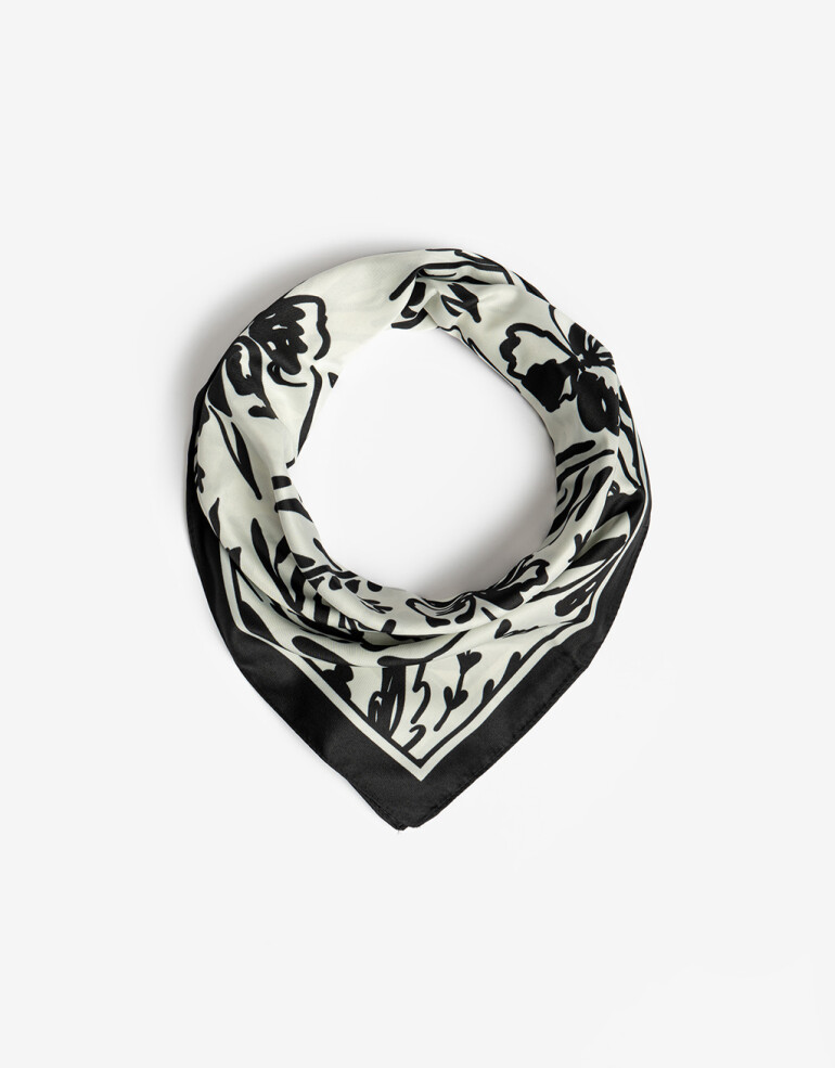 Pañuelos Raso Flores Pañuelo Flores - Combinacion Bicolor