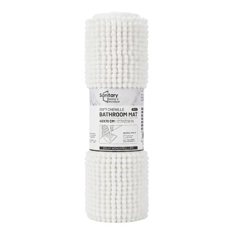 ALFOMBRA BLANCA P/BAÑO 45X70CM Unica