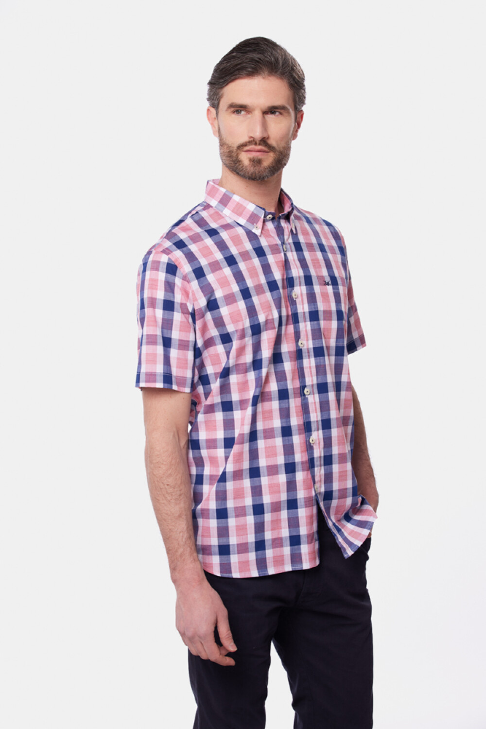CAMISA A CUADROS Azul