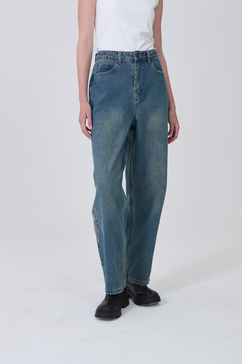 Pantalon Quarise Azul Grisaceo