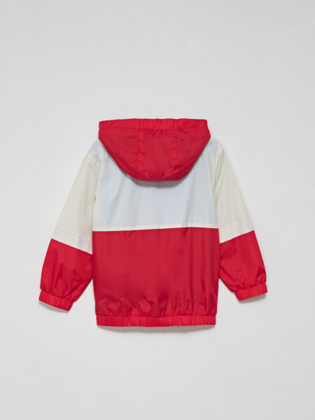 Chaqueta liviana con capucha Rojo