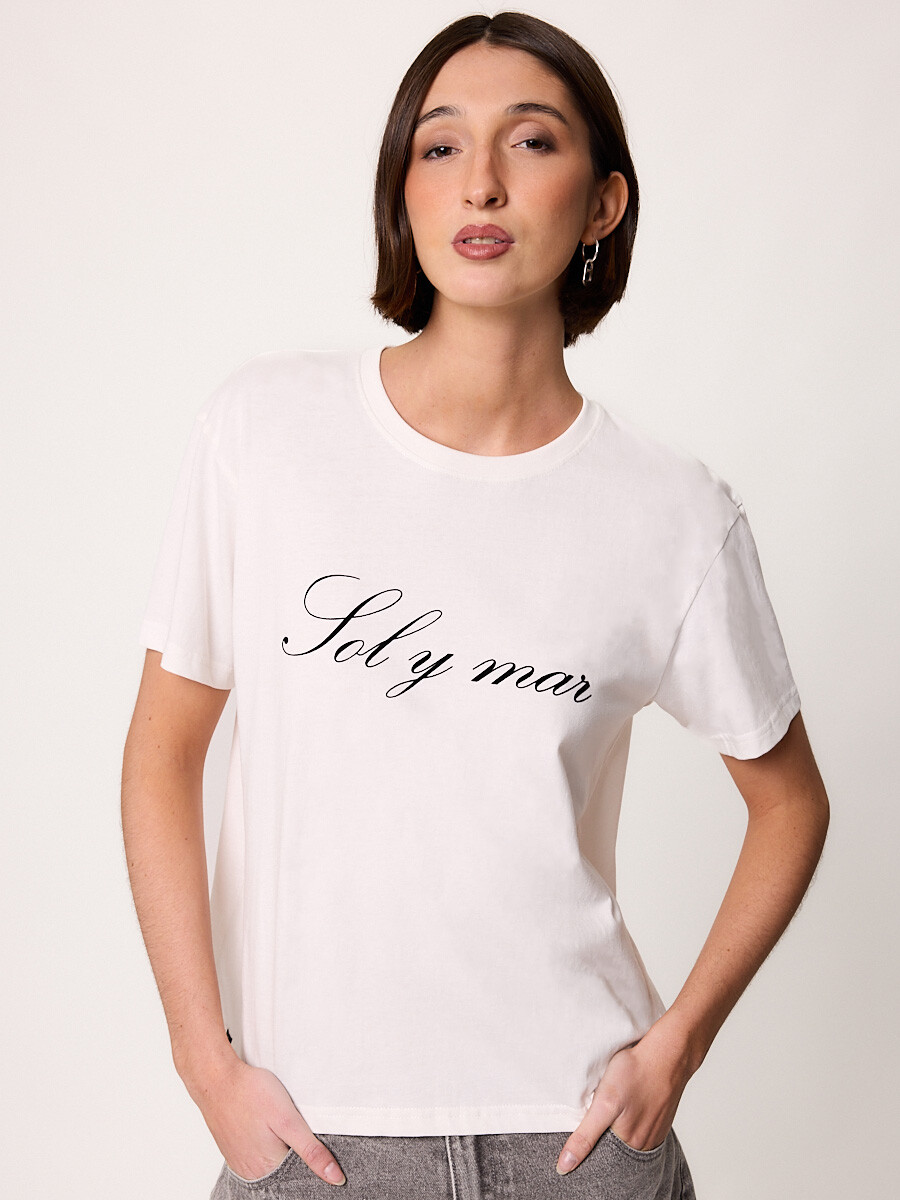T-SHIRT M/C MARISOL DIXIE - Blanco 