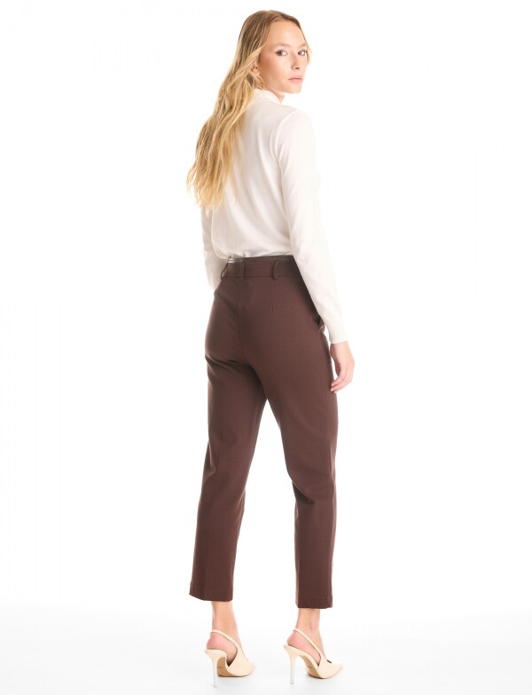 Pantalon Ankle MARRON