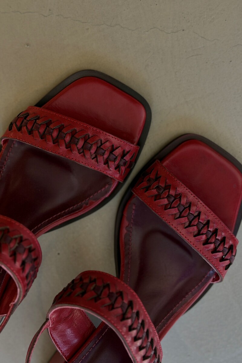Sandalia Trama Rojo