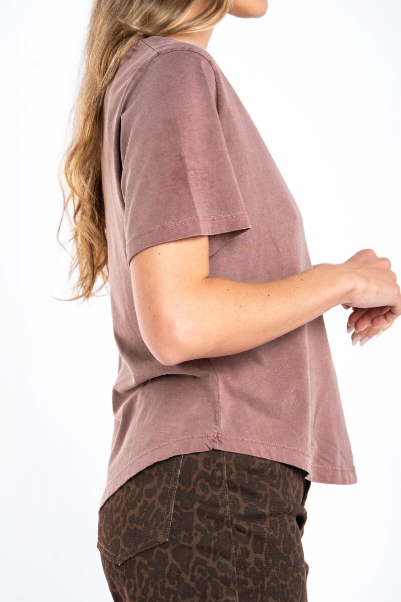 Remera Algodon Lavado Mocha