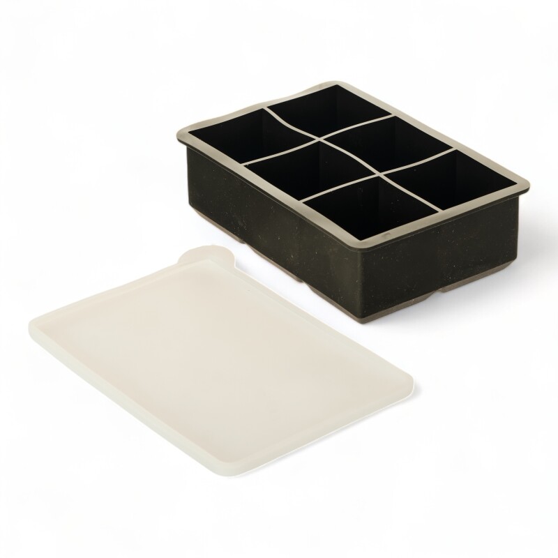 Cubetera 3d Cubos 5 Cm Whisky Silicona Grado Alimenticio Negro