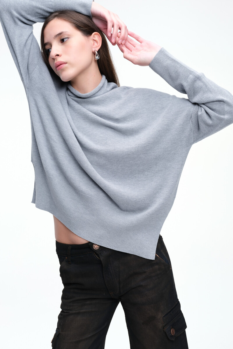 SWEATER CUELLO Gris