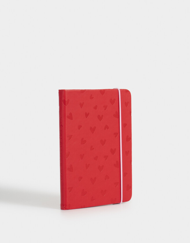 Anotadores Cuadernos y Memos Corazón Cuaderno A6 Pu Corazones - Rojo Medio
