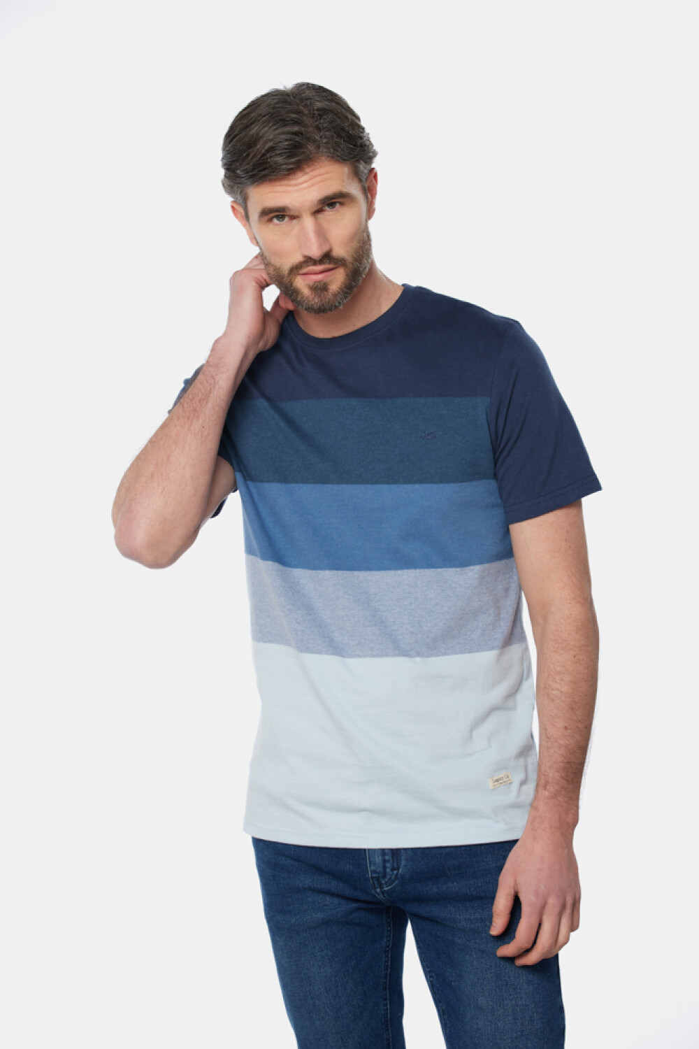 REMERA RAYADA Azul