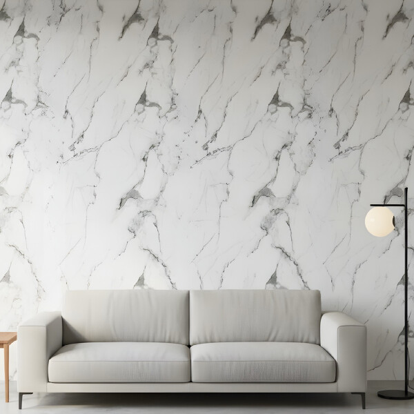 Pack x20 Placa PVC Símil Mármol 2,44x1,22m 3mm Resistente Mármol Blanco Gris