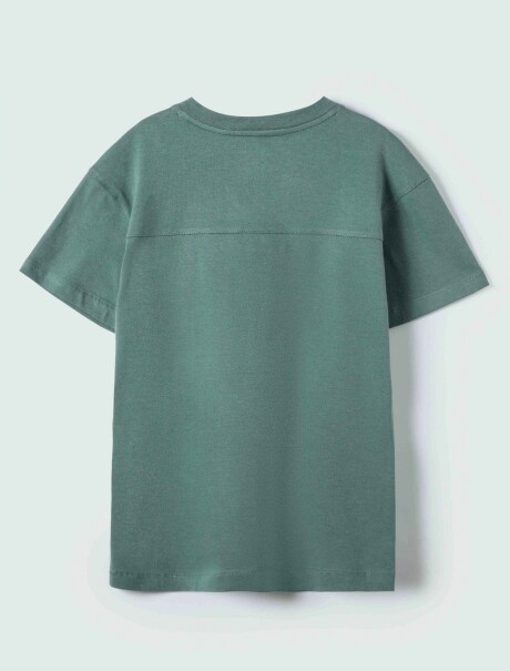 CAMISETA INFANTIL CON BOTONES VERDE