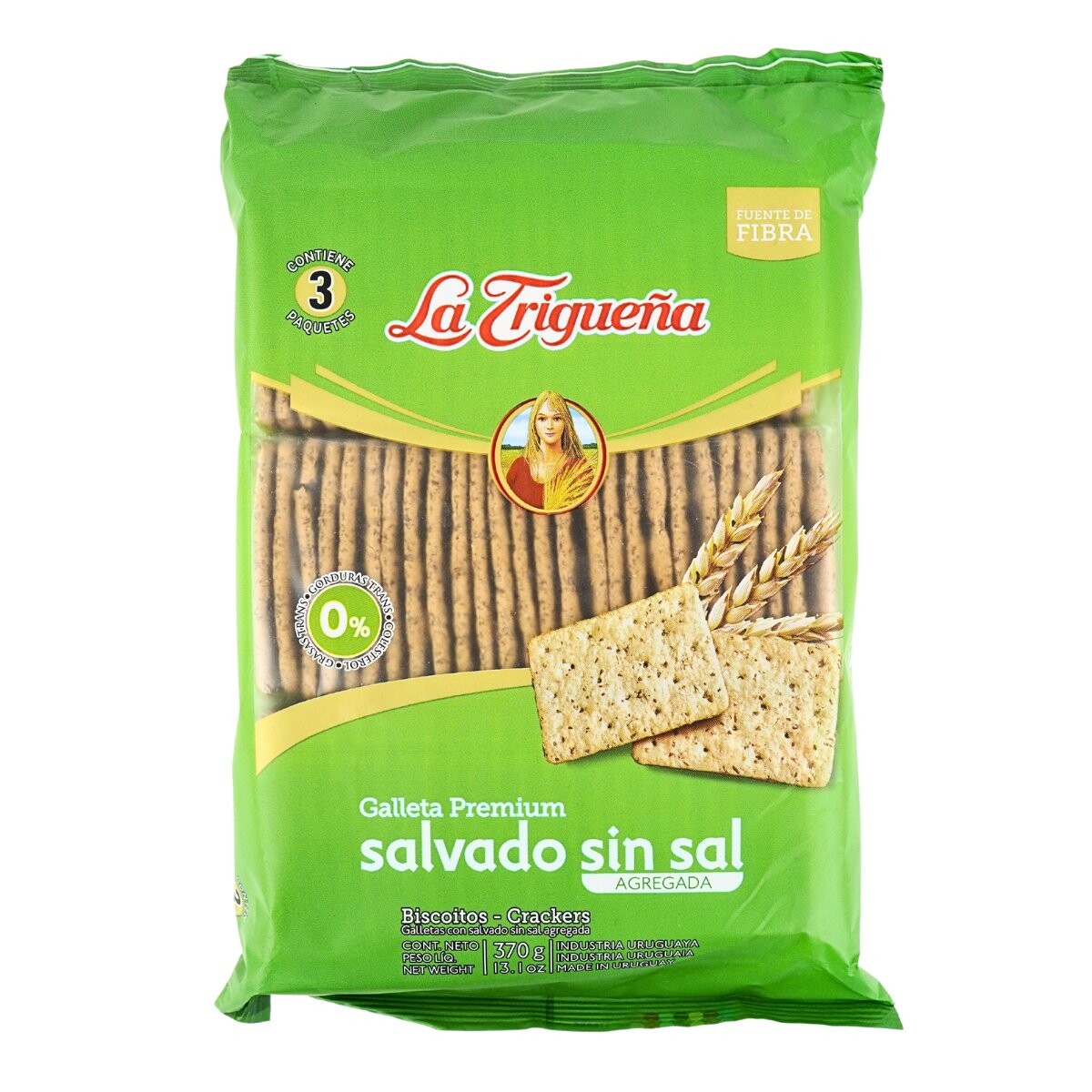 Galleta premium salvado sin sal La Trigueña 