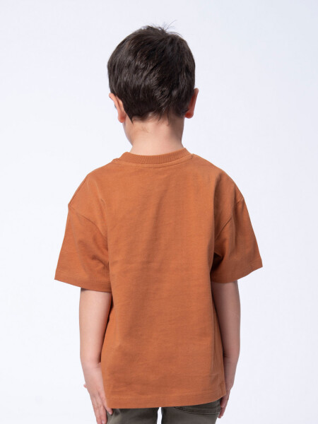 Remera Manga corta Oversize Palmera Mostaza