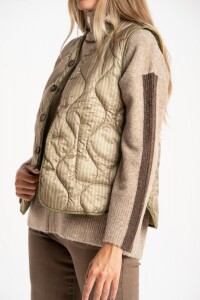 Chaleco Capitoneado Reversible Oliva