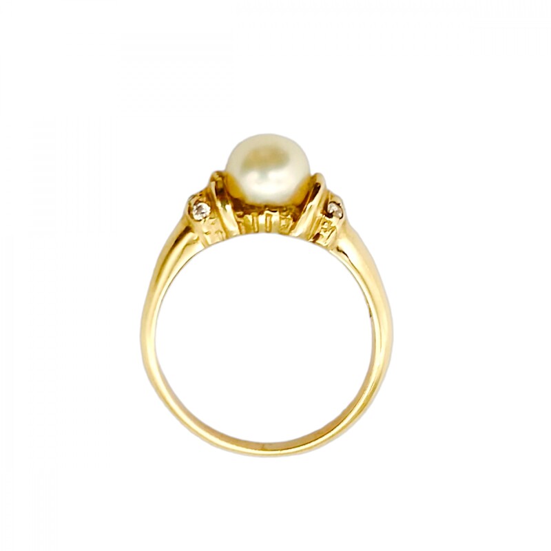 Anillo Solitario-Oro bajo-Perla-AN8166 conperla