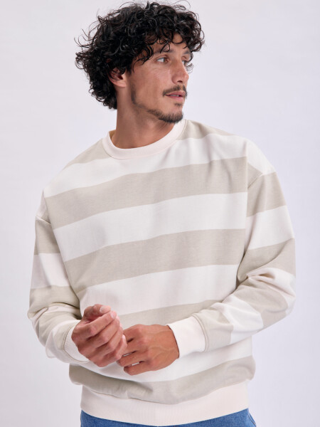 Buzo deportivo Rayas Anchas Gris