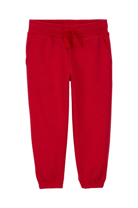 Pantalón deportivo de algodón, con logo, rojo Sin color