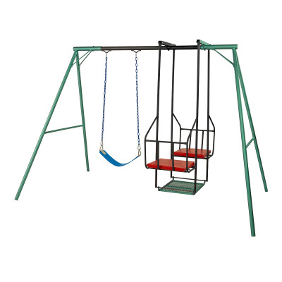 Hamaca de Plaza con silla doble y hamaca de cincha, altura 1,80 mts Hamaca de Plaza con silla doble y hamaca de cincha, altura 1,80 mts