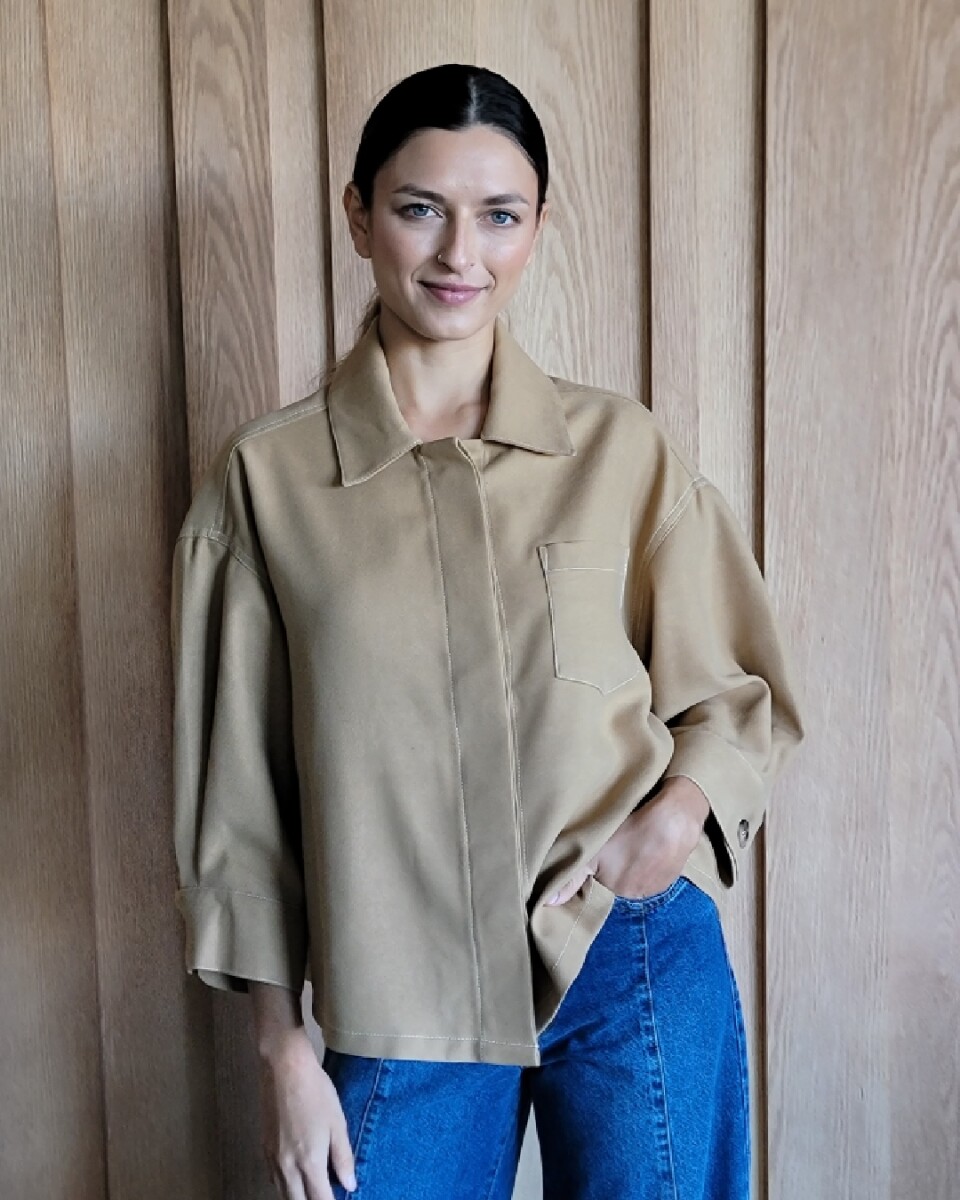 Sobrecamisa Renata - Camel Claro 