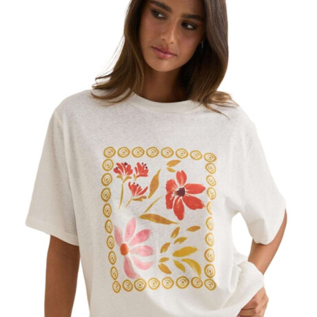 Remera Rhythm Wildflower Oversized Blanco