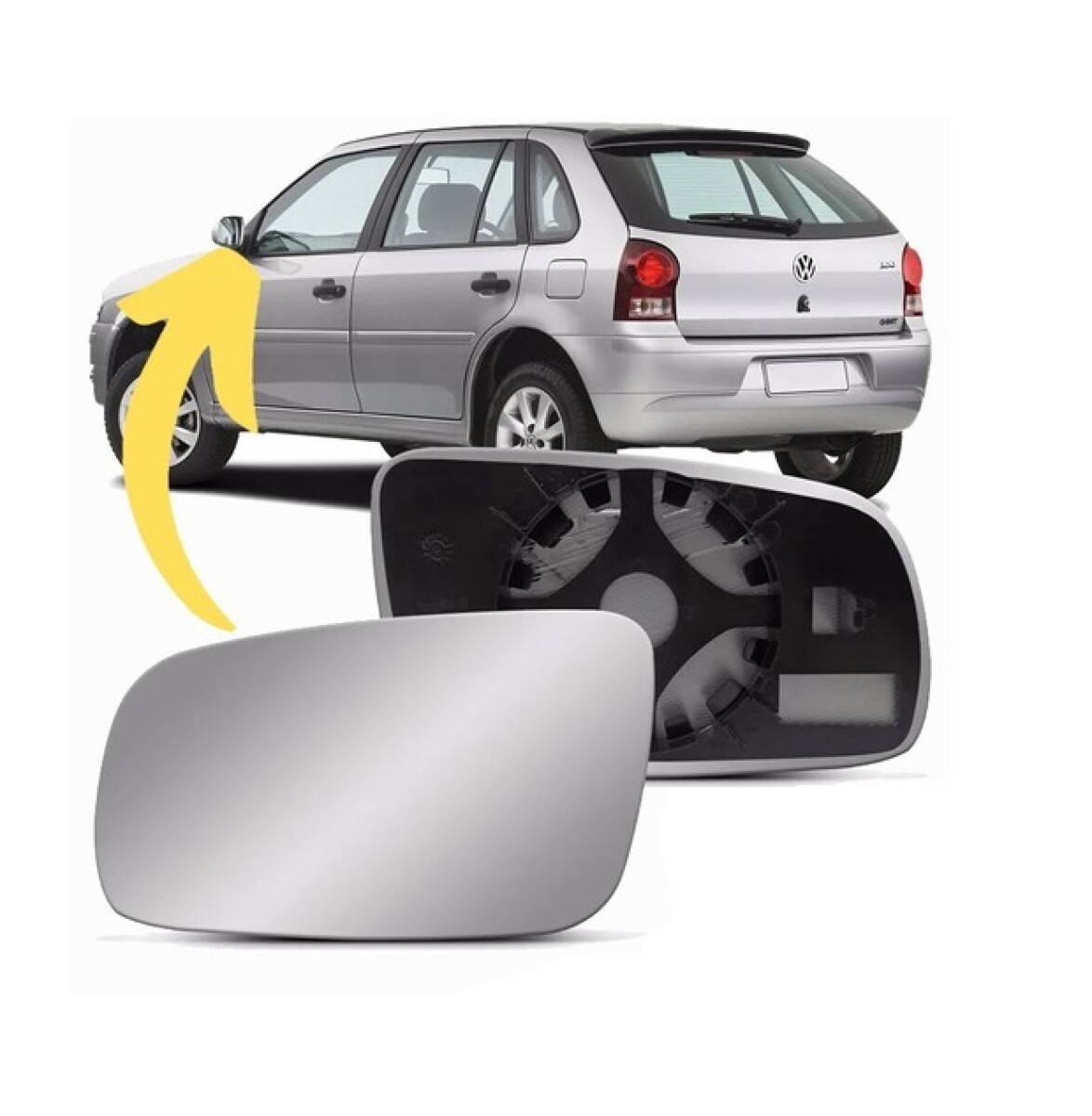 VIDRIO DE ESPEJO IZQUIERDO GOL G3 / G4 / BORA 