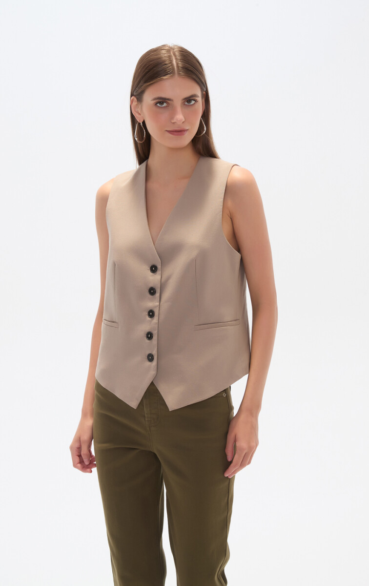 Chaleco Elira - Taupe Claro 