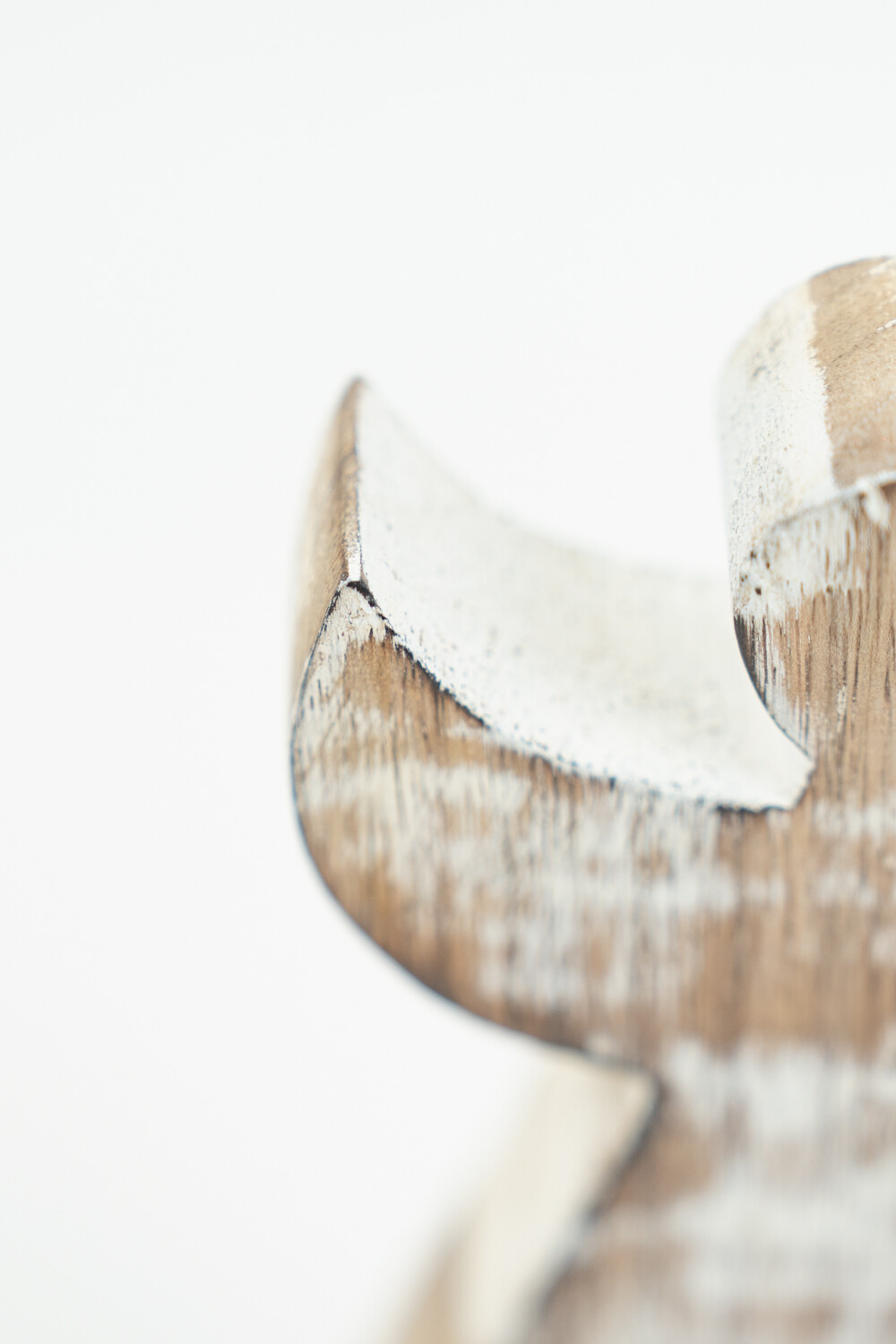 Deco Navidad ángel De Madera Con Base Color Unico