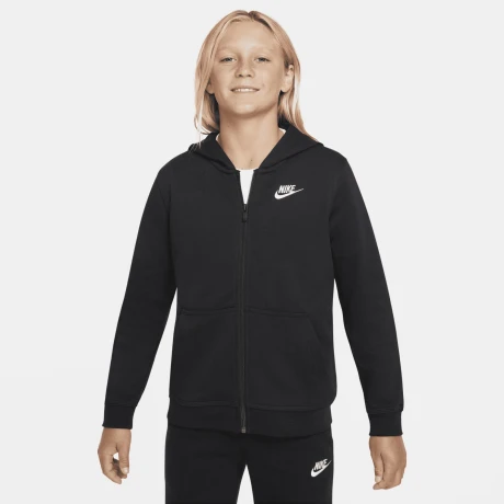 Campera Nike Niño Ft Club FZ Black/(White) S/C