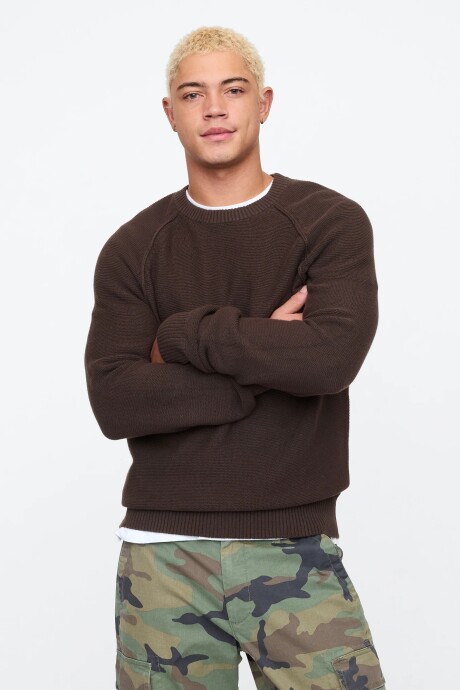 Buzo Raglan Hombre Terra Brown