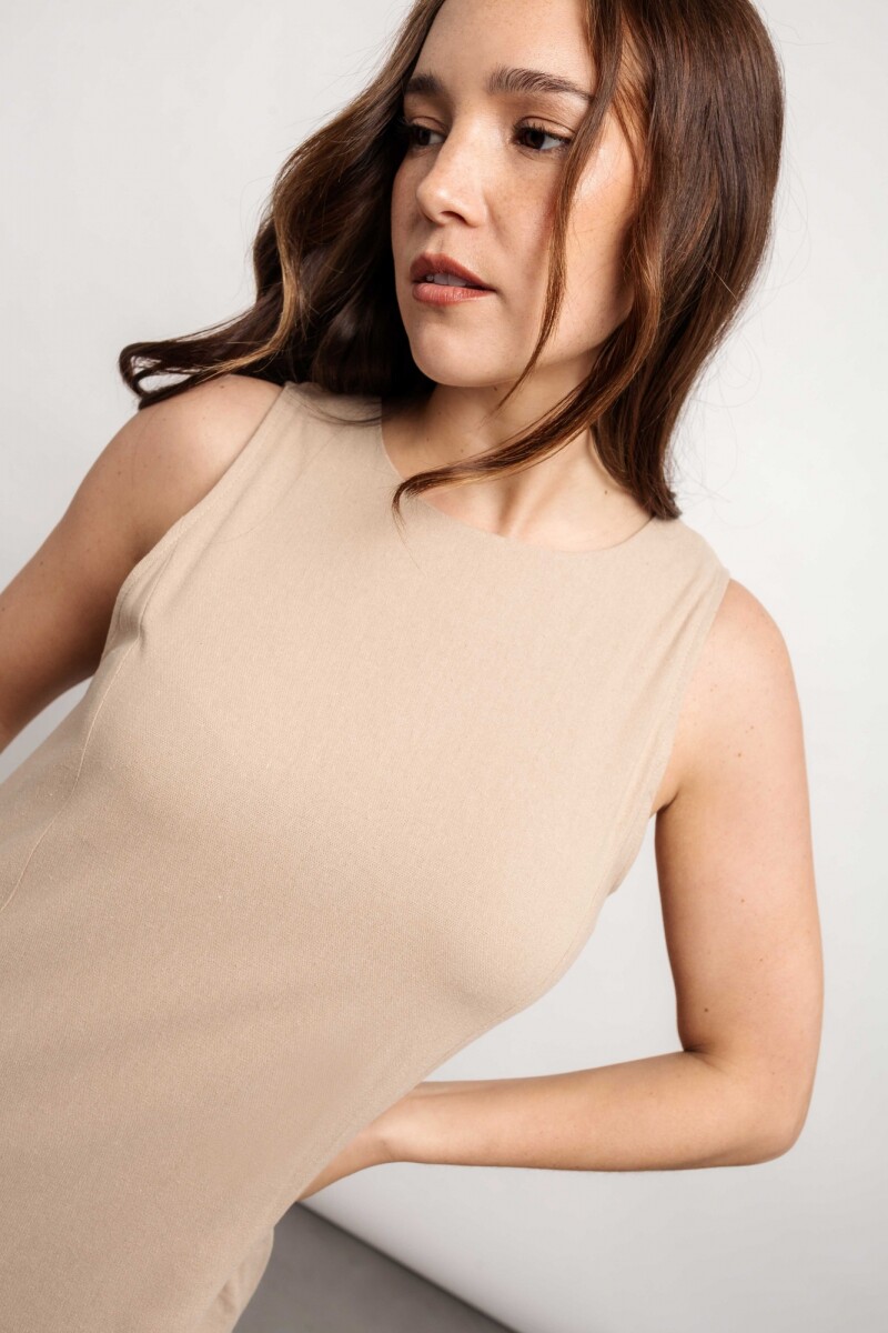 Vestido Julieta Beige
