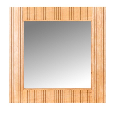 ESPEJO VARILLADO 80X80CM MADERA NATURAL-BEIGE NATURAL
