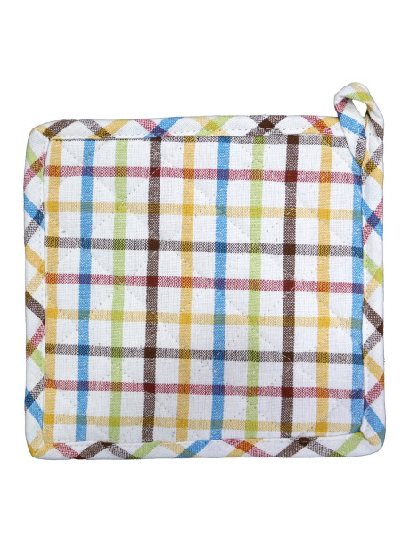 AGARRADERA ALGODÓN 20X20CM CUADROS MULTICOLOR AGARRADERA ALGODÓN 20X20CM CUADROS MULTICOLOR