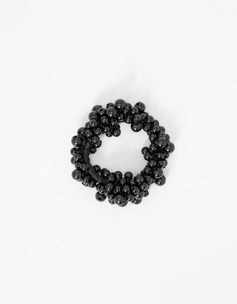 Gomitas Elásticas Perla Gomita Con Perlitas - Negro