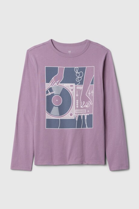 Remera Gràfico Manga Larga Niño Music Player