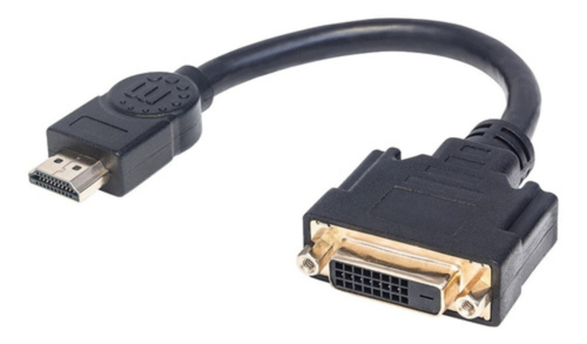 Cable HDMI a DVI-D 24+1 macho/hembra 20 cm Manhattan - 3731 