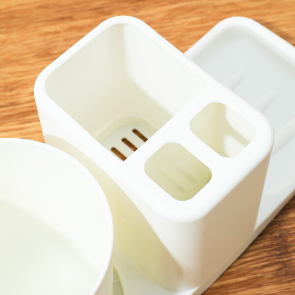 Porta cepillo dental blanco