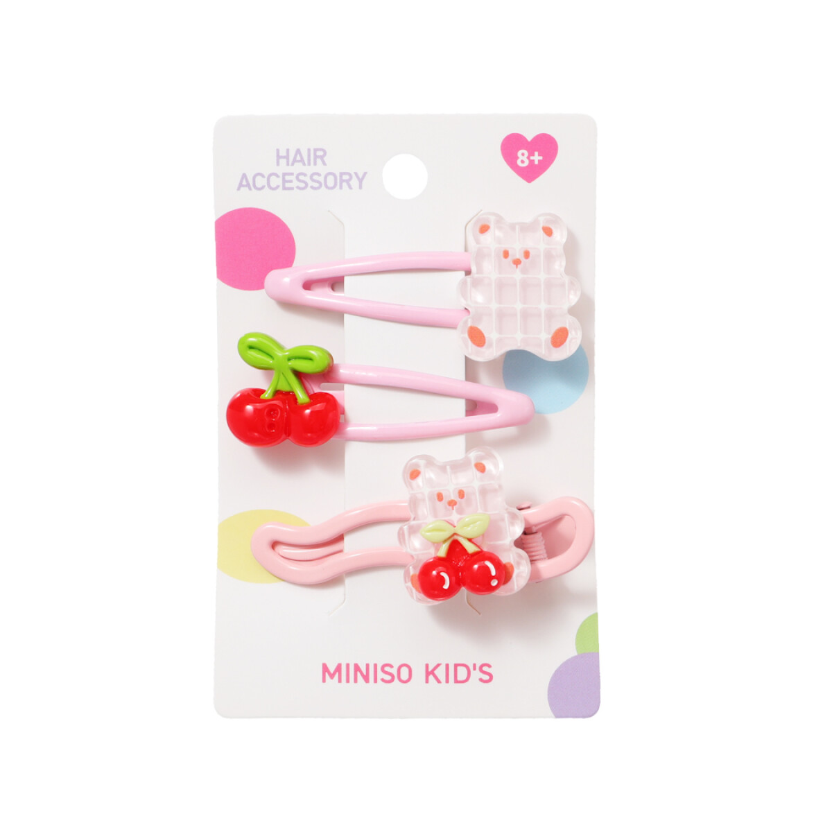 Set accesorios cabello 3pcs - rosa 