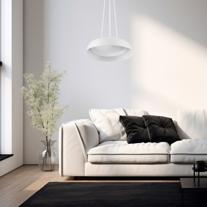LUMINARIA COLGANTE DECORATIVA DIMERIZABLE HARLEY CCT 25W Luminaria Colgante Dimerizable Harley Blanca