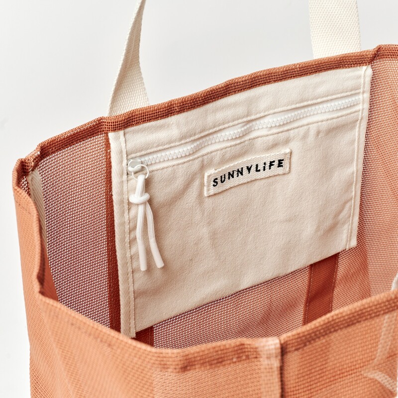 S61MBB Bolso De Playa Malla Sunnylife - Tierra Clay