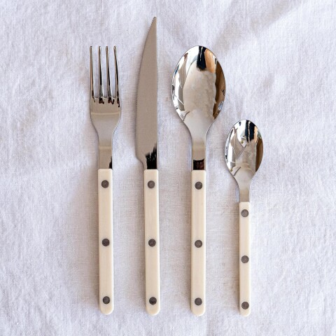 Set cubiertos 4 piezas Beige