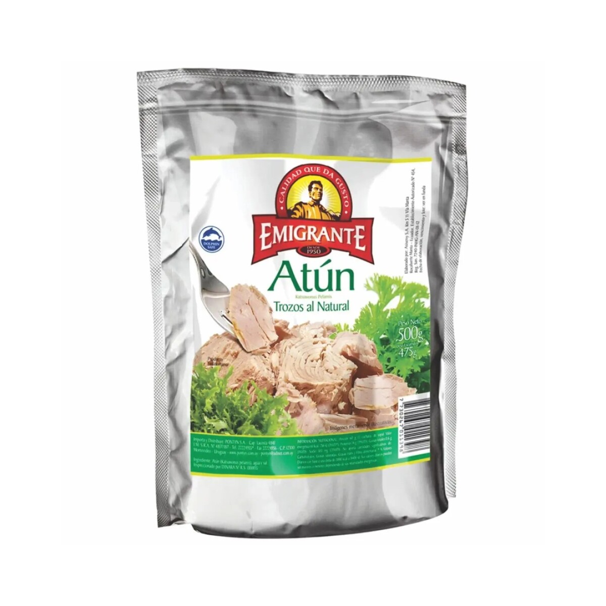 ATUN EMIGR.TROZOS NATURAL 500G 