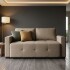 Sofá Cama Torres Reclinable 1.80m | Eucalipto Certificado CARB | Cama 1.90x1.40m Beige oscuro