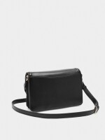 Bolso Bandolera Con Solapa Doble negro
