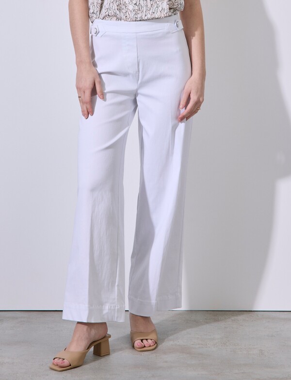 Pantalon Hebilla & Boton BLANCO