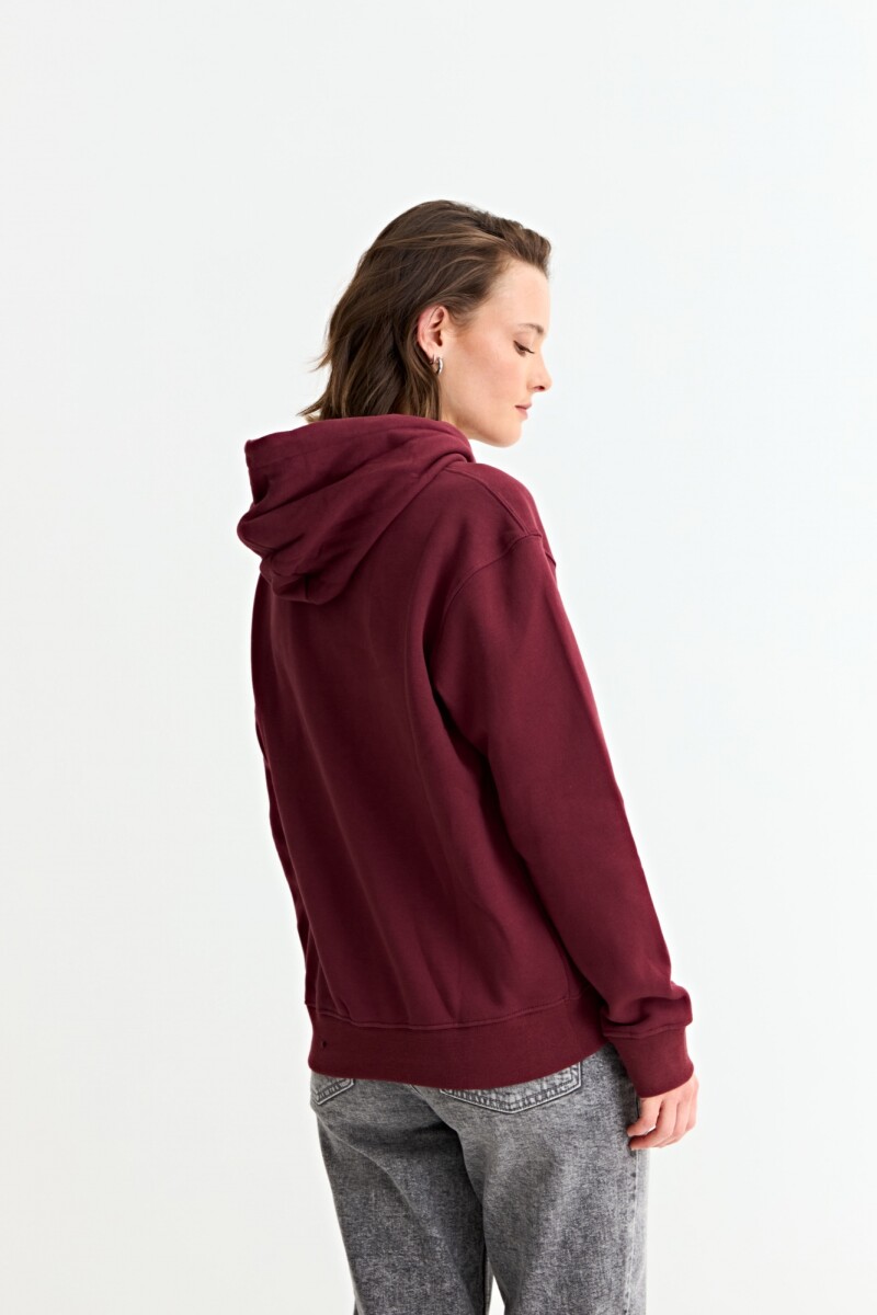 Canguro liso básico BORDO