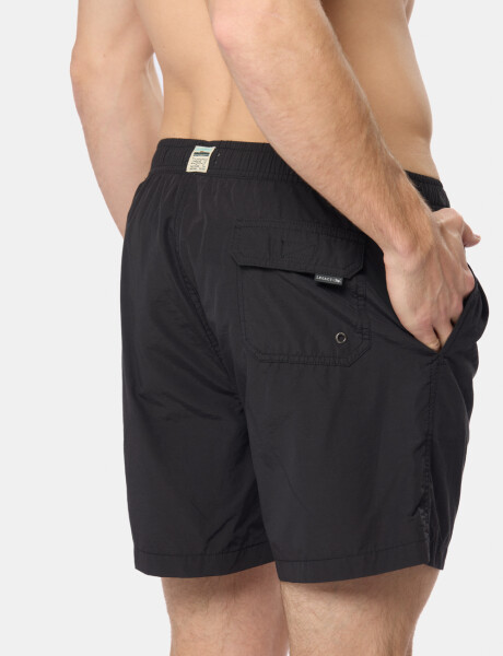 SHORT DE BAÑO LISO Negro