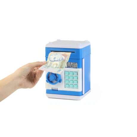Alcancia Caja Fuerte Infantil Celeste