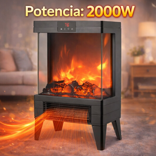 Estufa Led Simil Leña Kassel Ks-elen22 2000w ESTUFA LED SIMIL LEÑA KASSEL KS-ELEN22